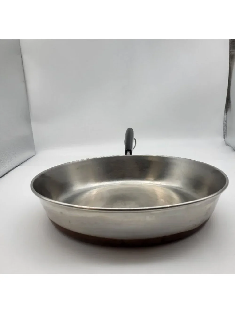 Vintage Revere Ware Skillet Frying Pan 10 Inch Copper Bottom No Lid
